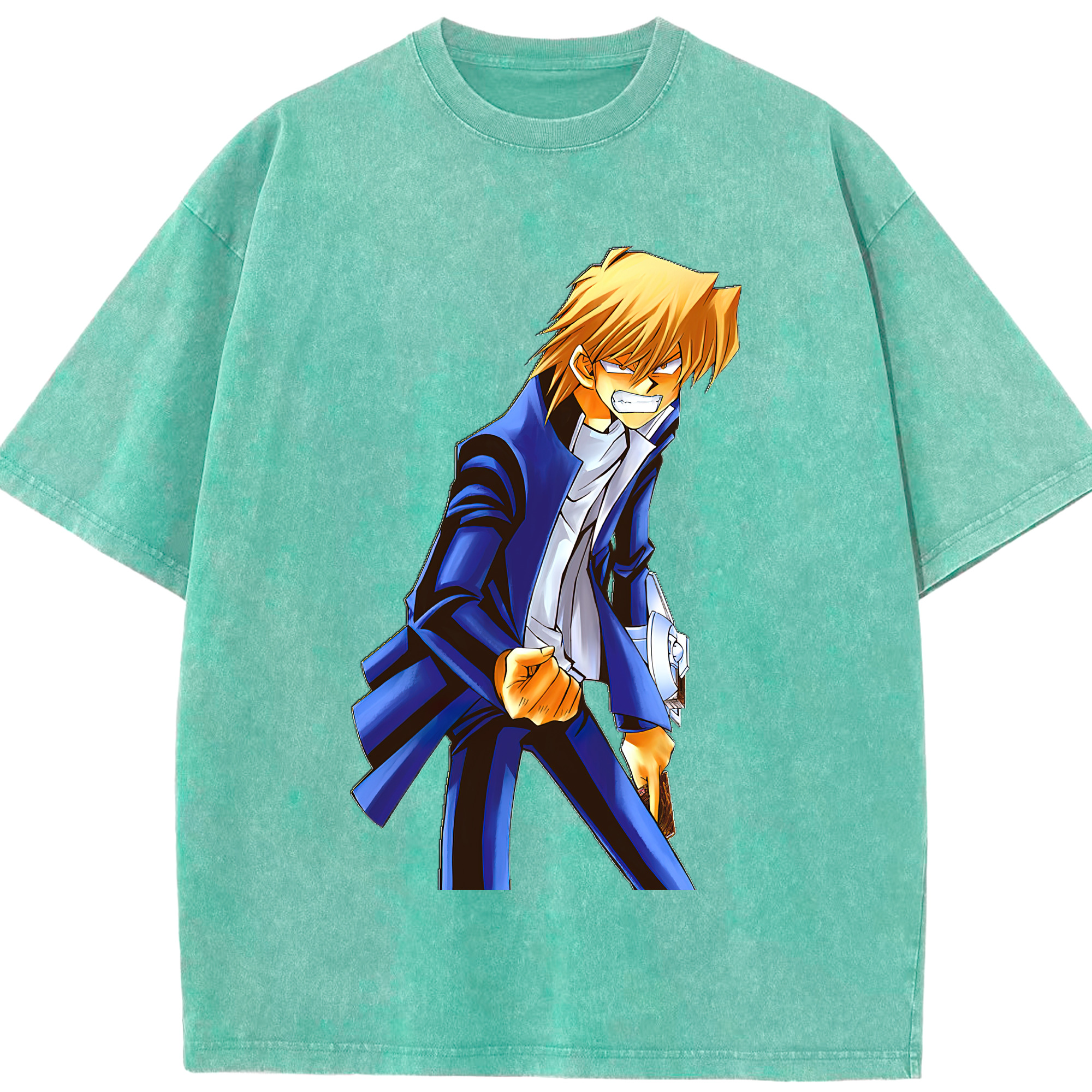 （画像用） 遊☆戯☆王 Yu-Gi-Oh! 綿100% ヴィンテージ風 半袖Tシャツ（フロントプリント）